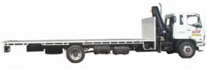 10 ton flat bed with crane